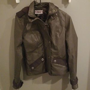 BKE Green leather jacket